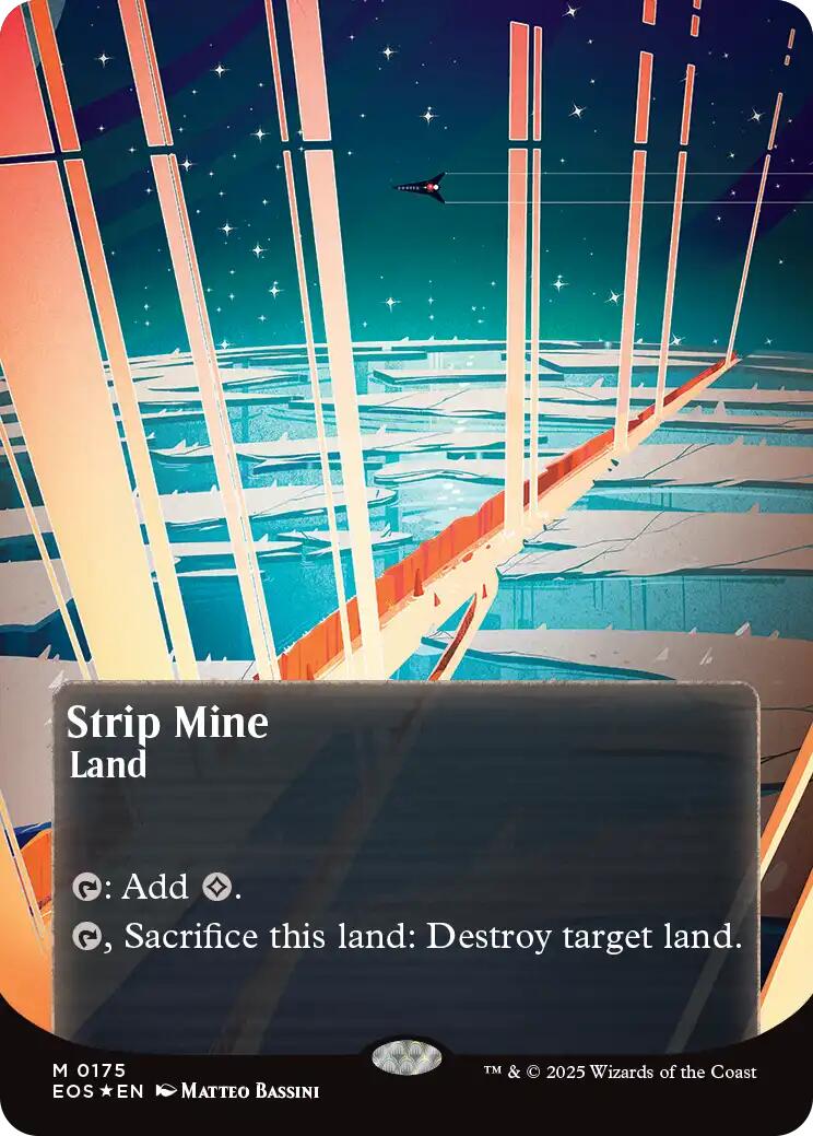 Strip Mine (0175) (Borderless) (Galaxy Foil) [Edge of Eternities: Stellar Sights] | Good Games North