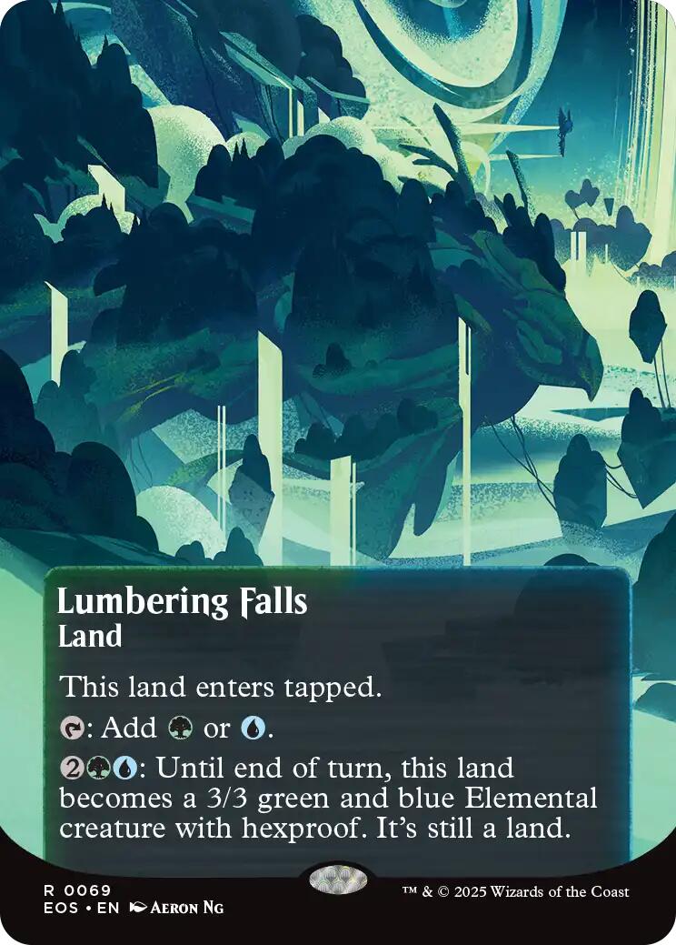 Lumbering Falls (0069) (Borderless) [Edge of Eternities: Stellar Sights] | Good Games North