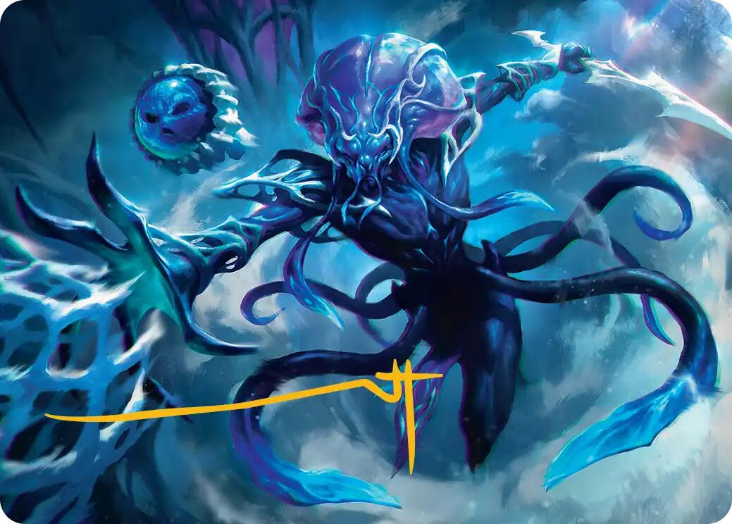 Illvoi Galeblade Art Card (Gold-Stamped Signature) [Edge of Eternities Art Series] | Good Games North