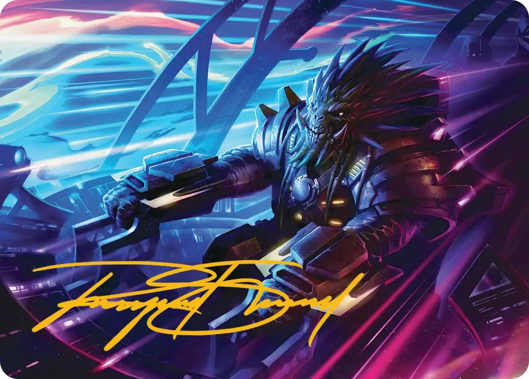 Tannuk, Steadfast Second Art Card (Gold-Stamped Signature) [Edge of Eternities Art Series] | Good Games North