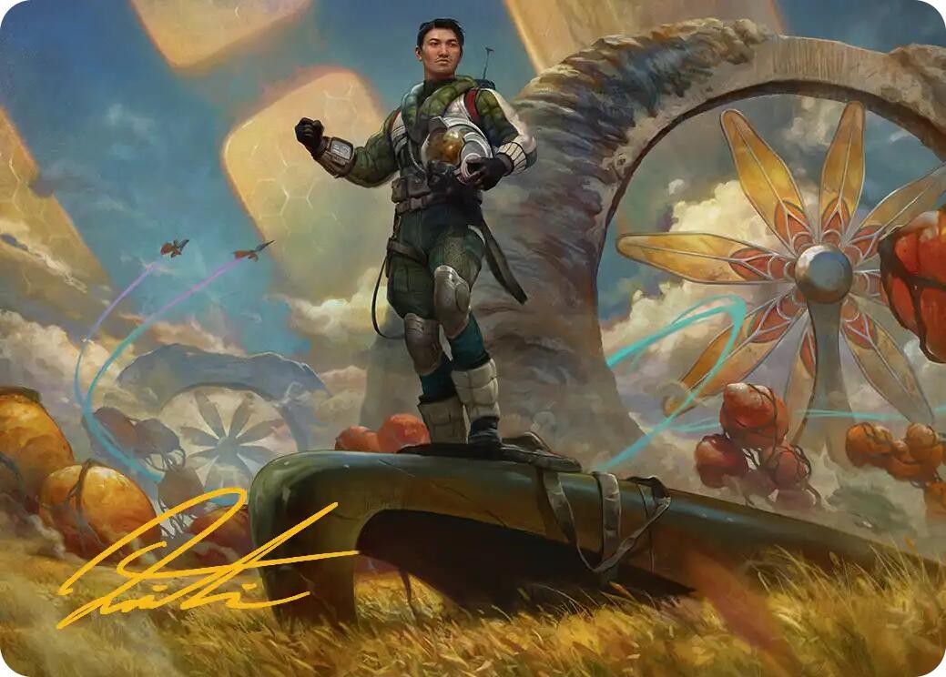 Galactic Wayfarer Art Card (Gold-Stamped Signature) [Edge of Eternities Art Series] | Good Games North