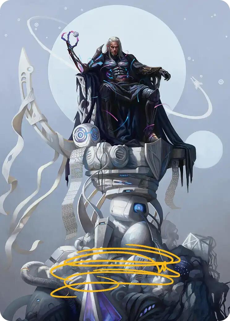 Tezzeret, Cruel Captain Art Card (35/54) (Gold-Stamped Signature) [Edge of Eternities Art Series] | Good Games North