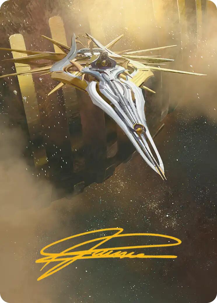 Dawnsire, Sunstar Dreadnought Art Card (Gold-Stamped Signature) [Edge of Eternities Art Series] | Good Games North