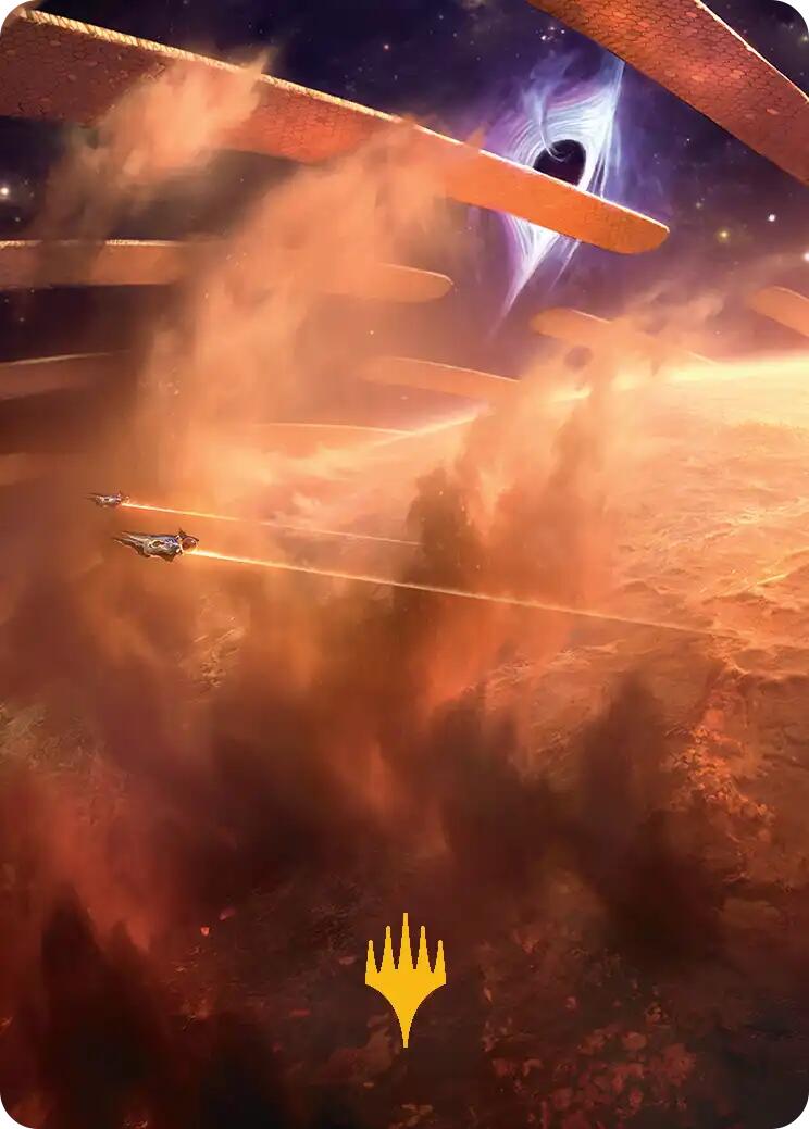 Adagia, Windswept Bastion Art Card (Gold-Stamped Planeswalker Symbol) [Edge of Eternities Art Series] | Good Games North