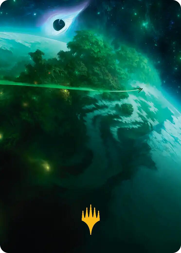 Evendo, Waking Haven Art Card (Gold-Stamped Planeswalker Symbol) [Edge of Eternities Art Series] | Good Games North