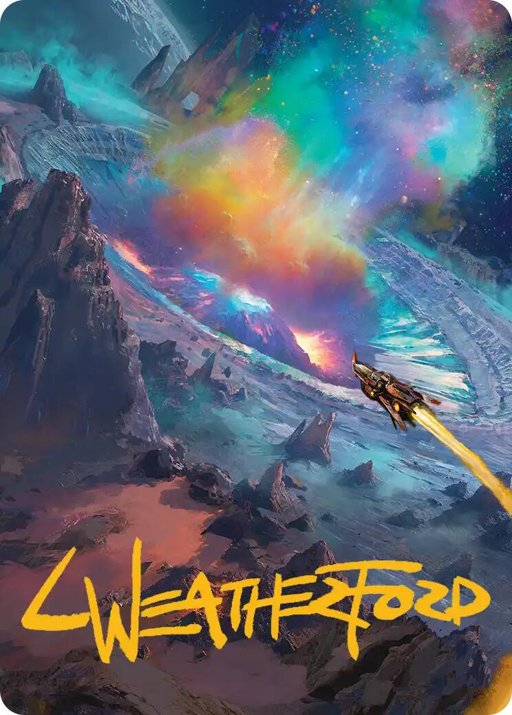 Meteor Crater Art Card (Gold-Stamped Signature) [Edge of Eternities Art Series] | Good Games North