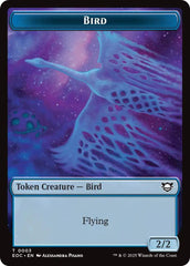 Bird // Golem (0012) Double-Sided Token [Edge of Eternities Commander Tokens] | Good Games North