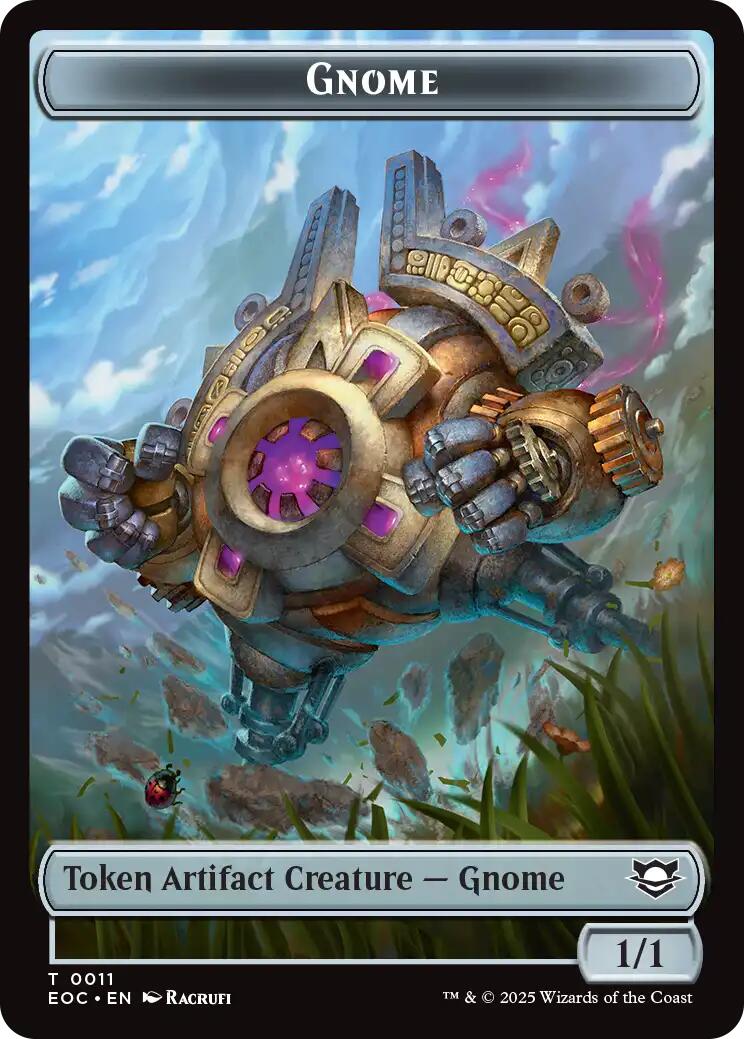 Gnome // Golem (0014) Double-Sided Token [Edge of Eternities Commander Tokens] | Good Games North