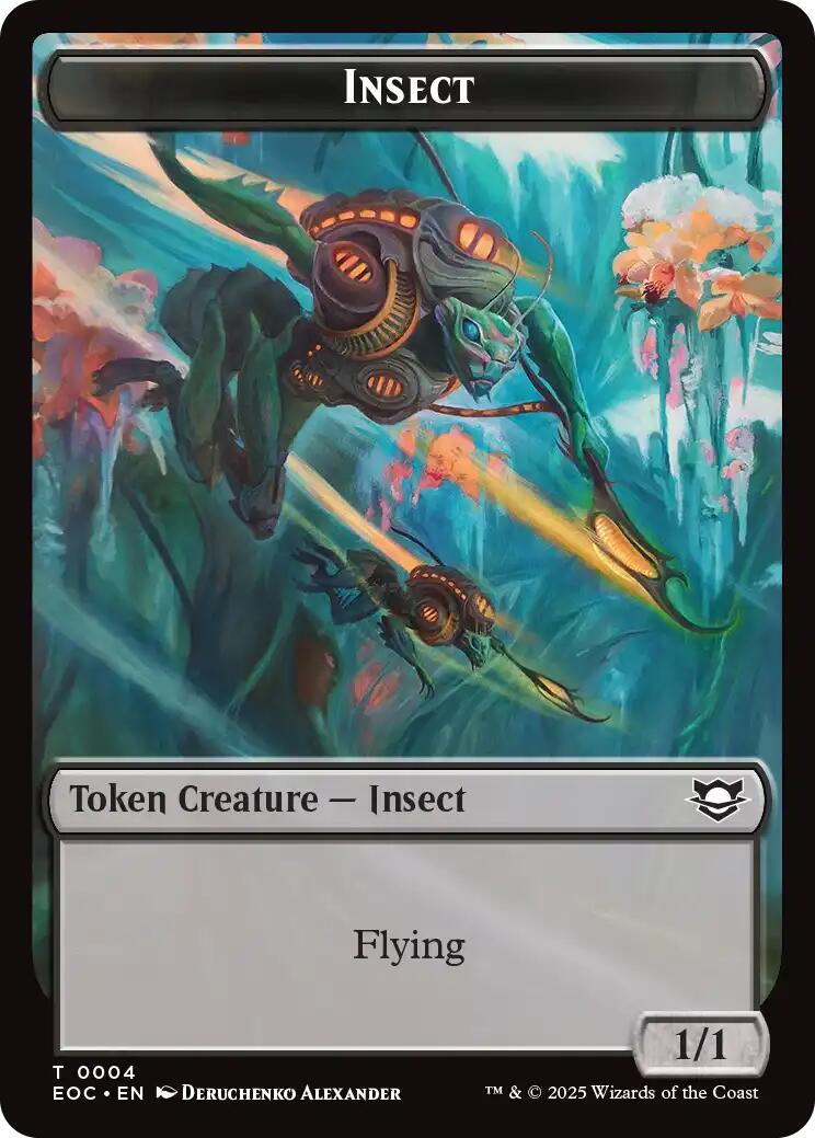 Insect // Elemental (0008) Double-Sided Token [Edge of Eternities Commander Tokens] | Good Games North