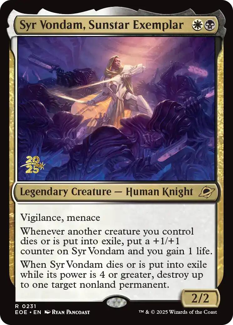 Syr Vondam, Sunstar Exemplar [Edge of Eternities Prerelease Promos] | Good Games North