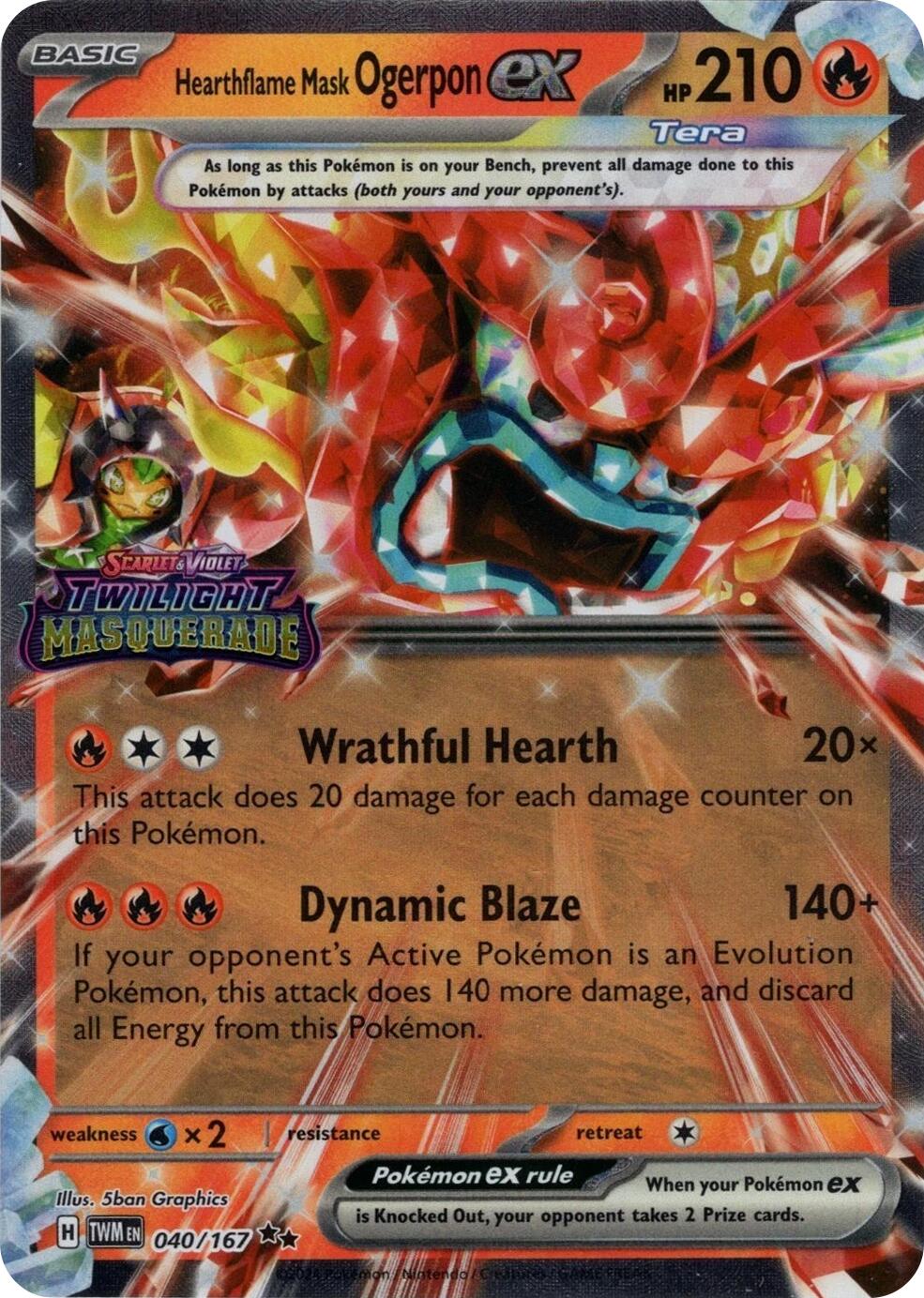 Hearthflame Mask Ogerpon ex (040/167) (Stamped) [Miscellaneous Cards] | Good Games North