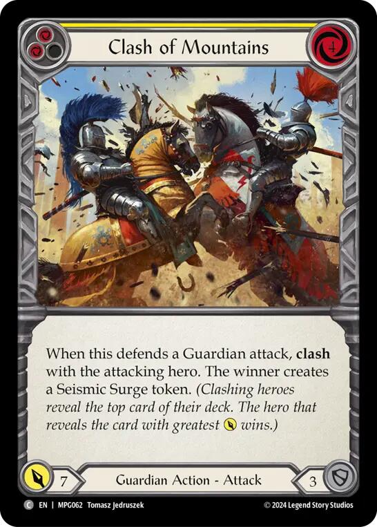 Clash of Mountains (Yellow) [MPG062] (Mastery Pack Guardian) | Good Games North