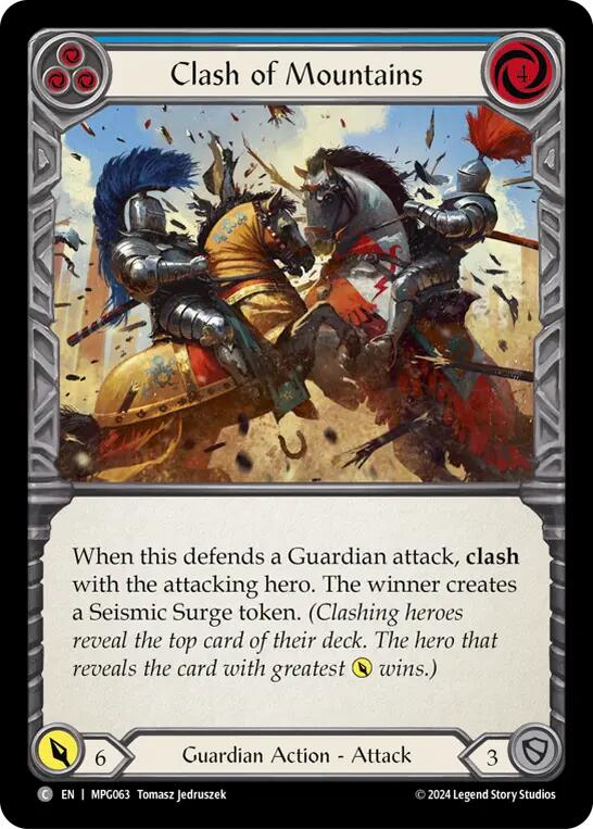 Clash of Mountains (Blue) [MPG063] (Mastery Pack Guardian)  Rainbow Foil | Good Games North