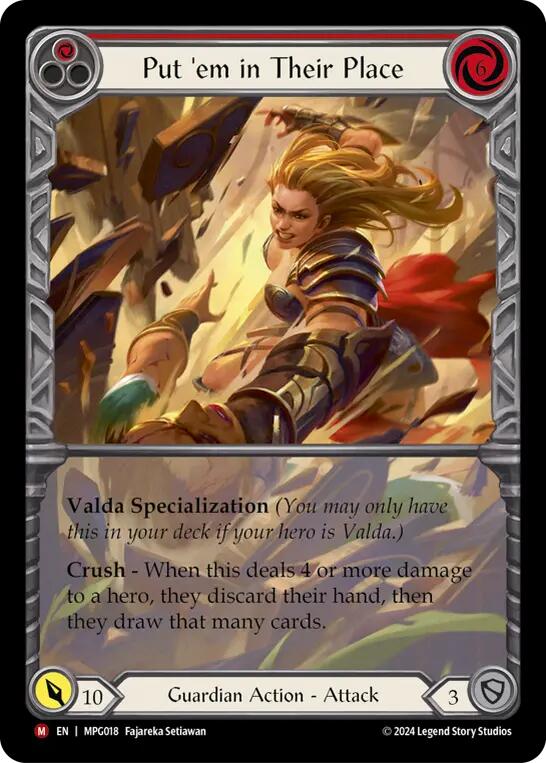 Put 'Em In Their Place (Extended Art) [MPG018] (Mastery Pack Guardian)  Rainbow Foil | Good Games North