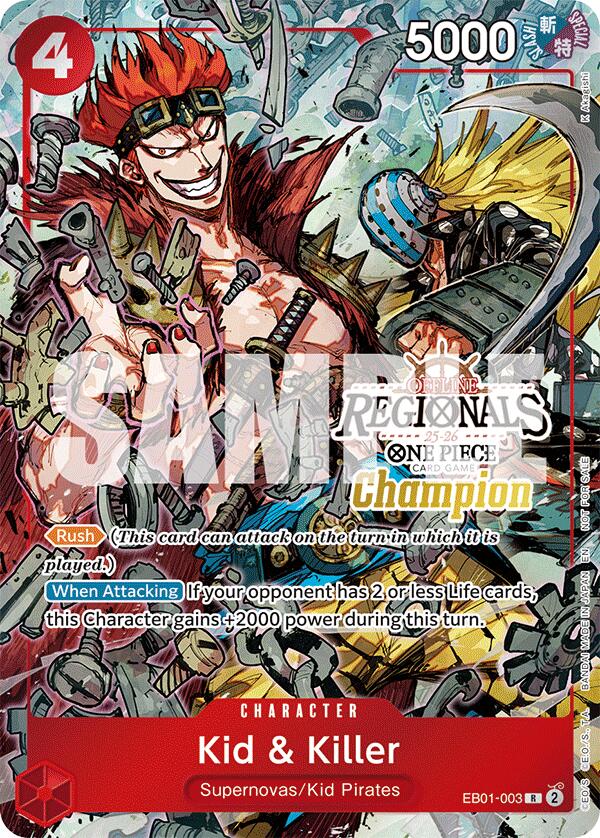 Kid & Killer (Offline Regional Champion Card Set 2025 Vol.2) [One Piece Promotion Cards] | Good Games North
