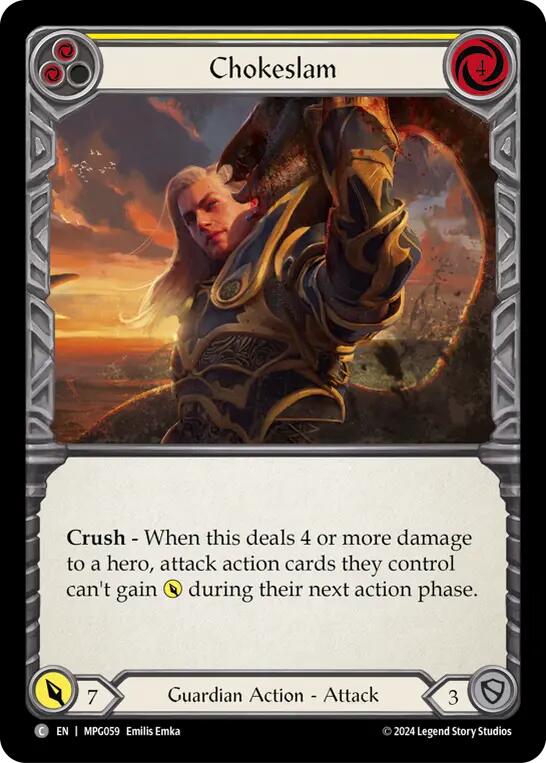 Chokeslam (Yellow) [MPG059] (Mastery Pack Guardian) | Good Games North