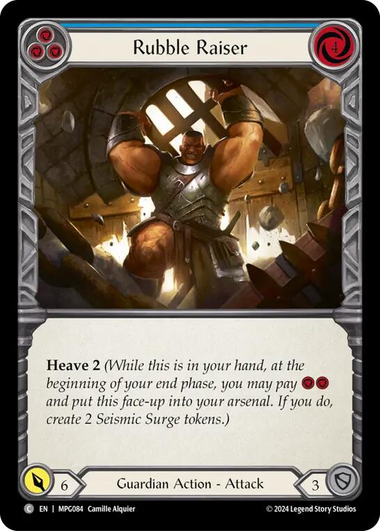 Rubble Raiser (Blue) [MPG084] (Mastery Pack Guardian)  Rainbow Foil | Good Games North