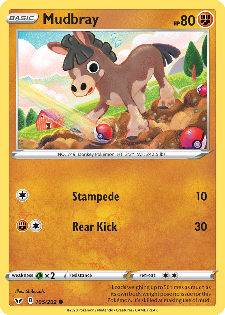 Mudbray (105/202) [Sword & Shield: Base Set] | Good Games North