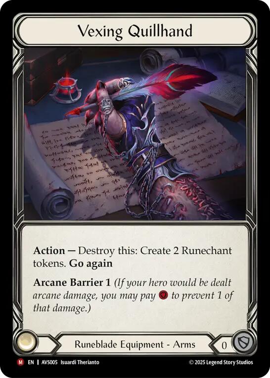 Vexing Quillhand [AVS005] (Armory Deck: Legends Viserai) | Good Games North
