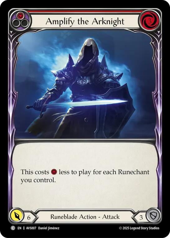 Amplify the Arknight (Red) [AVS007] (Armory Deck: Legends Viserai) | Good Games North