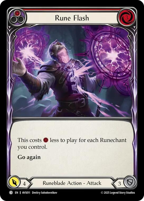 Rune Flash (Red) [AVS011] (Armory Deck: Legends Viserai) | Good Games North