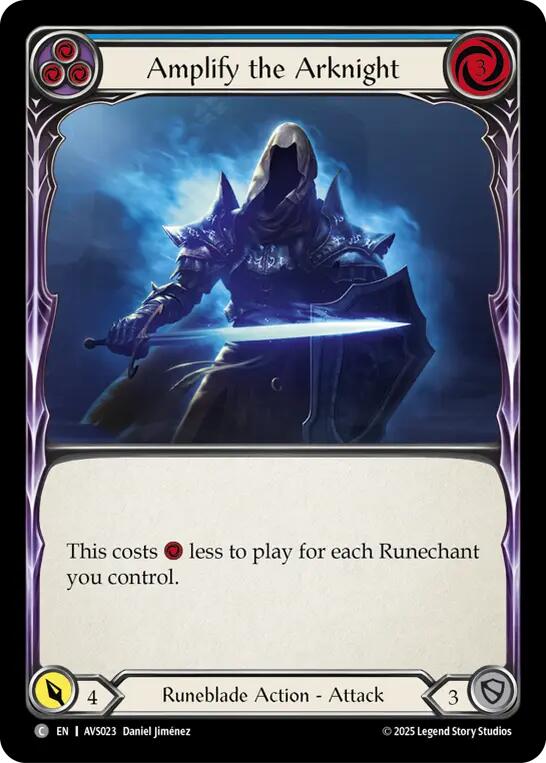 Amplify the Arknight (Blue) [AVS023] (Armory Deck: Legends Viserai) | Good Games North