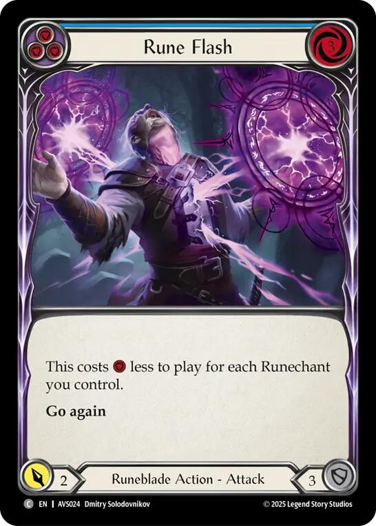 Rune Flash (Blue) [AVS024] (Armory Deck: Legends Viserai) | Good Games North