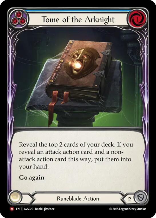 Tome of the Arknight (Blue) [AVS029] (Armory Deck: Legends Viserai) | Good Games North