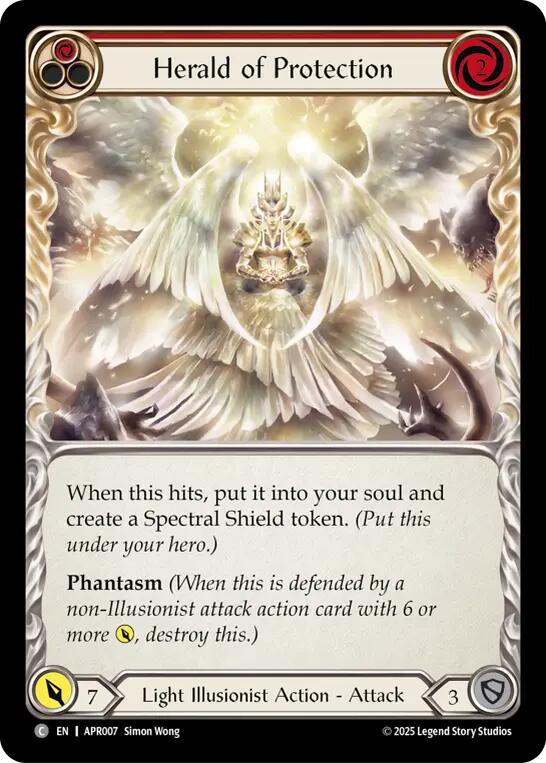 Herald of Protection (Red) [APR007] (Armory Deck: Legends Prism) | Good Games North