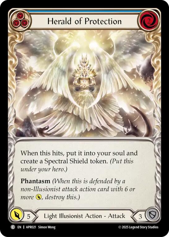 Herald of Protection (Blue) [APR021] (Armory Deck: Legends Prism) | Good Games North