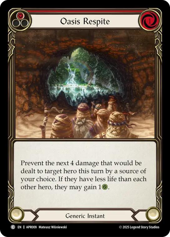 Oasis Respite (Red) [APR009] (Armory Deck: Legends Prism) | Good Games North