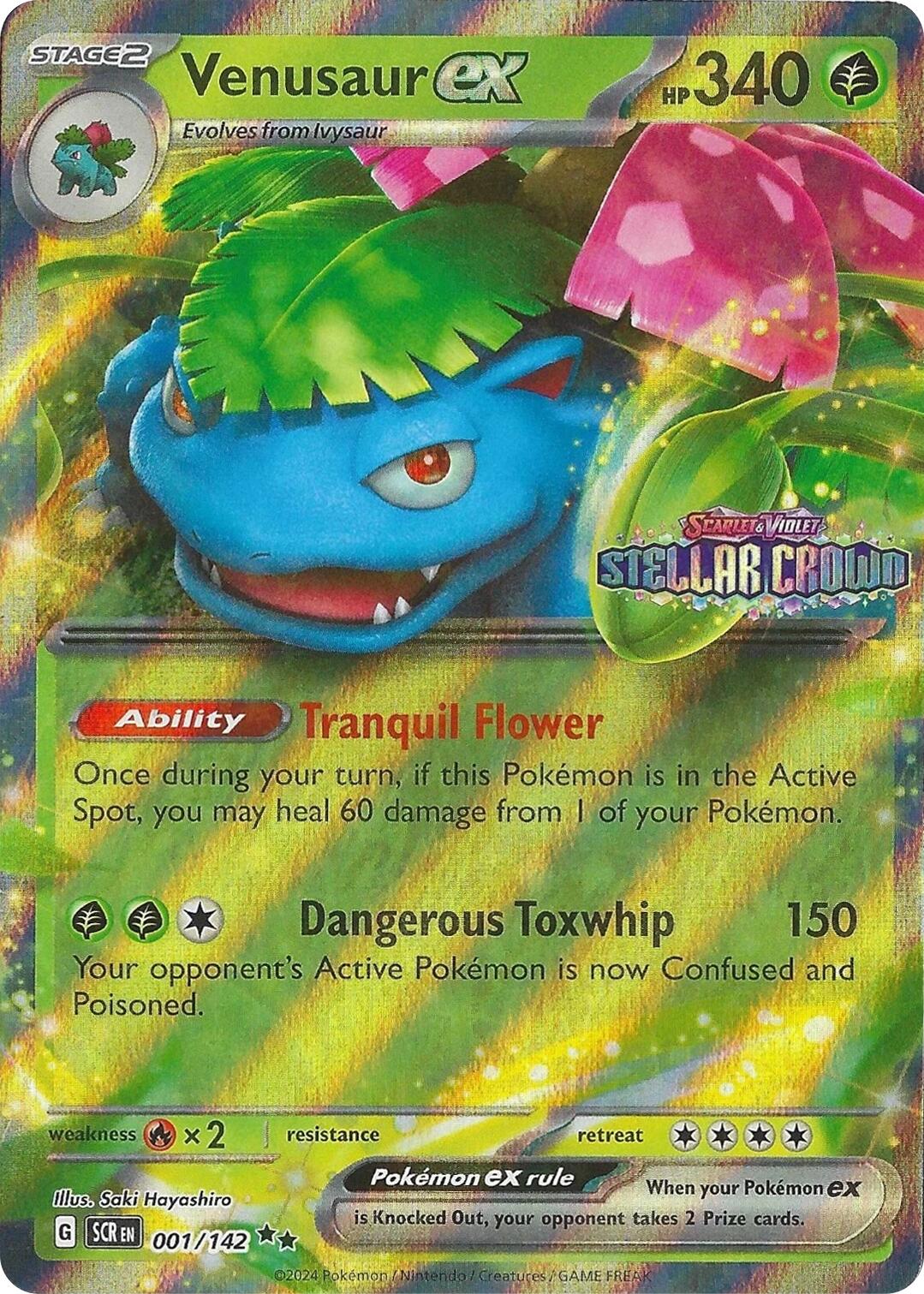 Venusaur ex (001/142) (Stellar Crown Stamp) [Miscellaneous Cards] | Good Games North