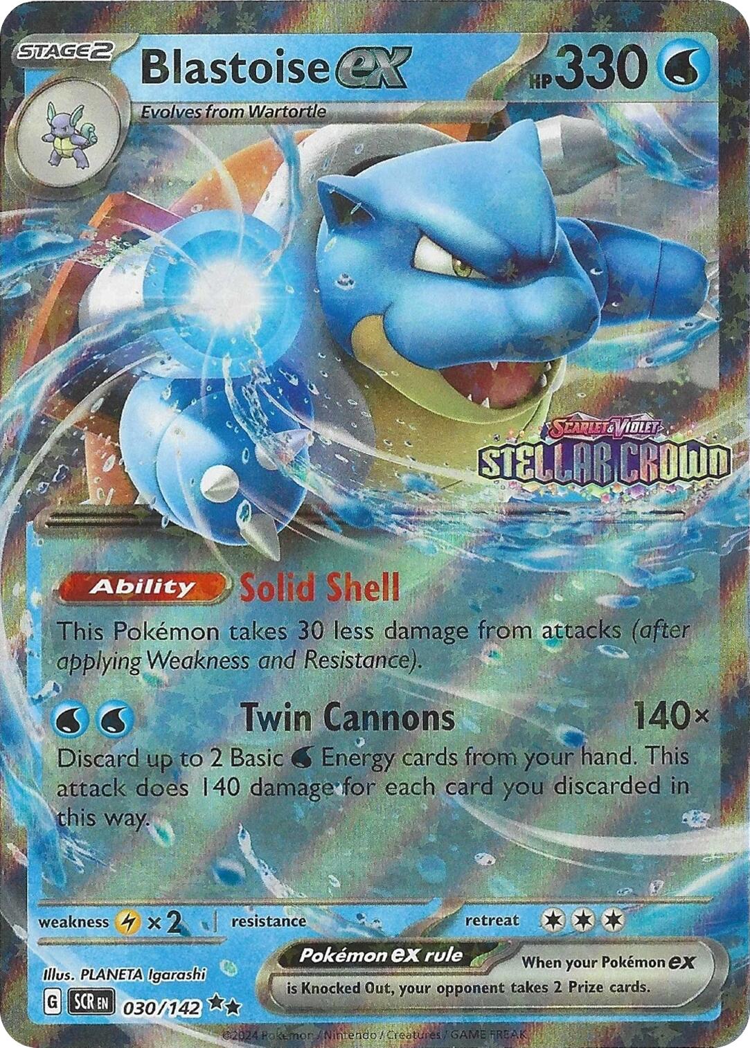 Blastoise ex (030/142) (Stellar Crown Stamp) [Miscellaneous Cards] | Good Games North