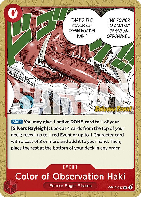 Color of Observation Haki [Legacy of the Master Release Event Cards] | Good Games North