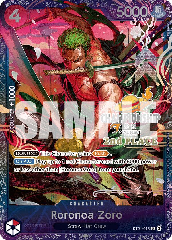 Roronoa Zoro (CS 25-26 2nd Place) [One Piece Promotion Cards] | Good Games North