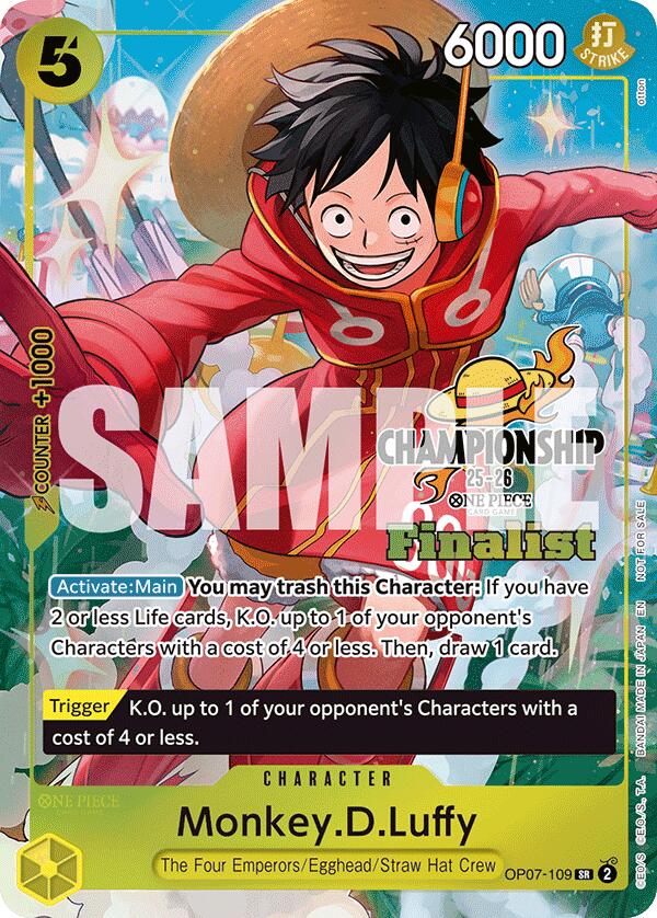 Monkey.D.Luffy (CS 25-26 Finalist Card Set 1) [One Piece Promotion Cards] | Good Games North