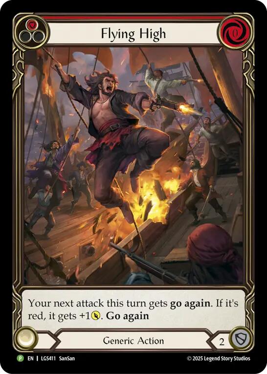 Flying High (Red) [LGS411] (Promo)  Rainbow Foil | Good Games North