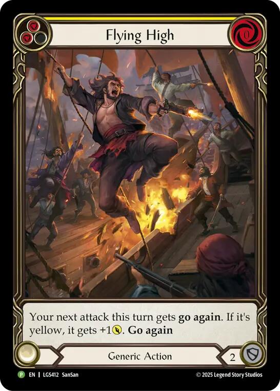 Flying High (Yellow) [LGS412] (Promo)  Rainbow Foil | Good Games North