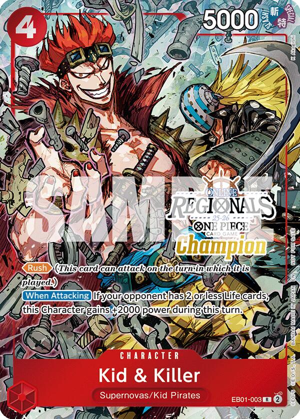 Kid & Killer (Online Regional Champion Card Set 2025 Vol.2) [One Piece Promotion Cards] | Good Games North
