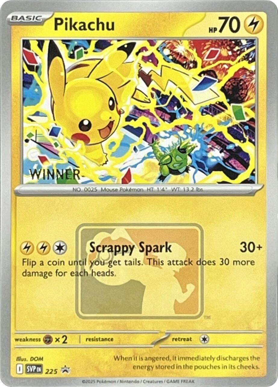 Pikachu (225) (World Championship 2025) [Winner] [Scarlet & Violet: Black Star Promos] | Good Games North