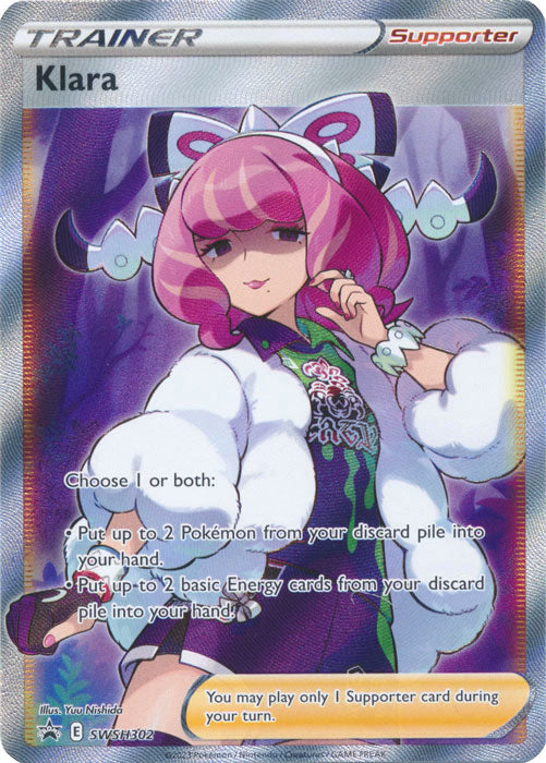 Klara (SWSH302) (Full Art) [Sword & Shield: Black Star Promos] | Good Games North