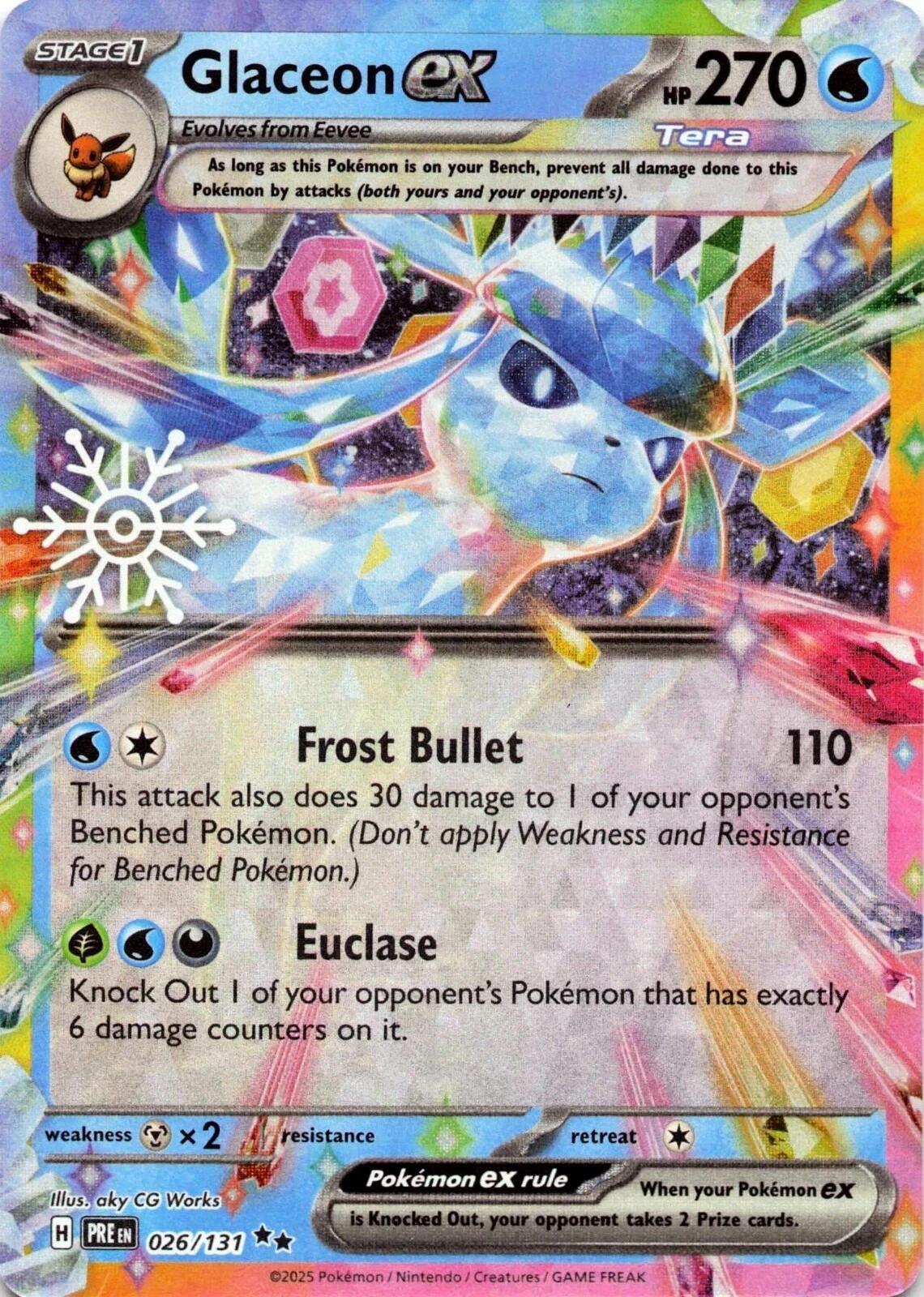 Glaceon ex (026/131) (Holiday Calendar) [Miscellaneous Cards] | Good Games North