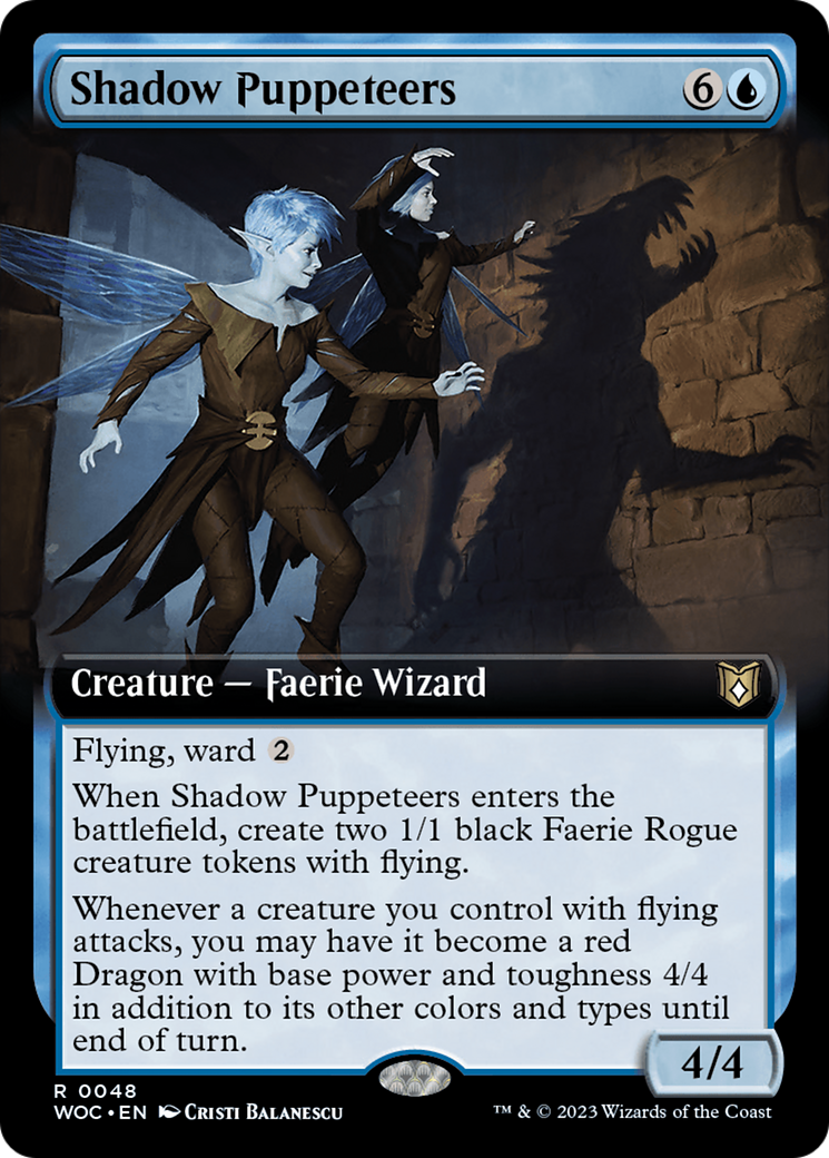 Shadow Puppeteers (Extended Art) [Wilds of Eldraine Commander] | Good Games North