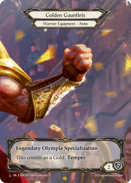 Golden Gauntlets (Marvel) [SUP249] (Super Slam)  Cold Foil | Good Games North
