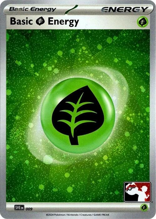 Basic Grass Energy (009) (Cosmos Holo) [Prize Pack Series Seven] | Good Games North