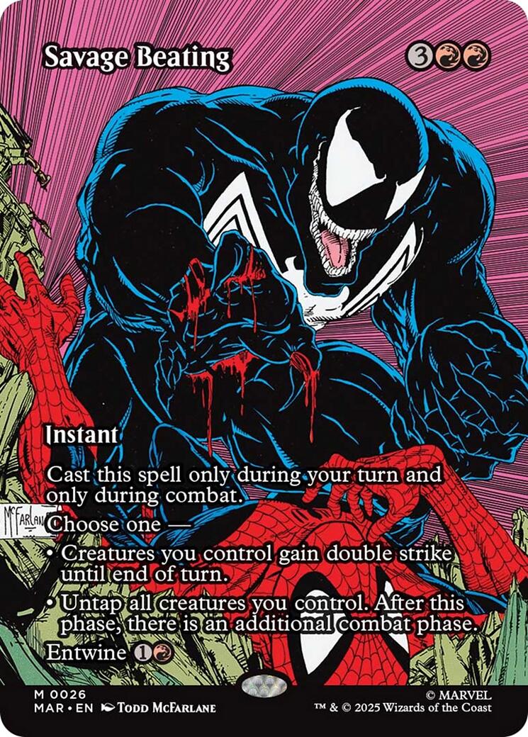 Savage Beating (Borderless) [Marvel Universe: Eternal-Legal] | Good Games North