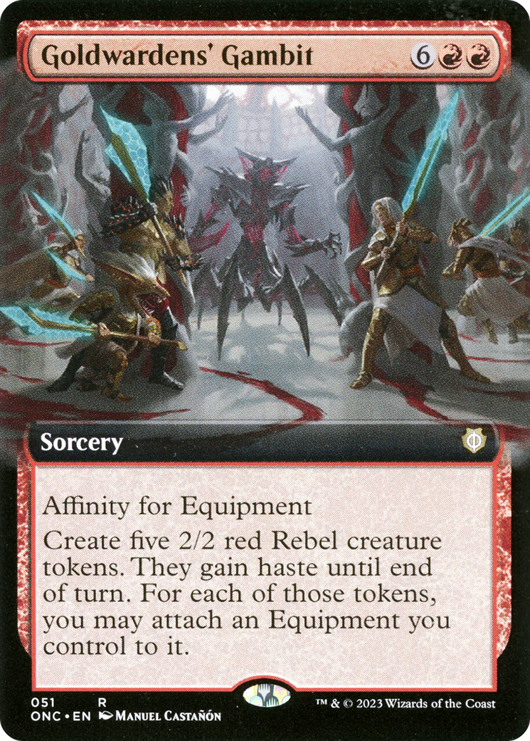 Goldwardens' Gambit (Extended Art) [Phyrexia: All Will Be One Commander] | Good Games North
