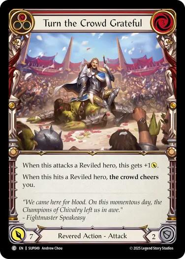 Turn the Crowd Grateful (Red) [SUP049] (Super Slam)  Rainbow Foil | Good Games North
