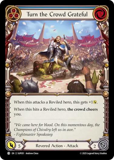 Turn the Crowd Grateful (Blue) [SUP051] (Super Slam)  Rainbow Foil | Good Games North
