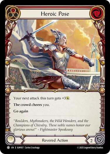 Heroic Pose (Red) [SUP057] (Super Slam) | Good Games North